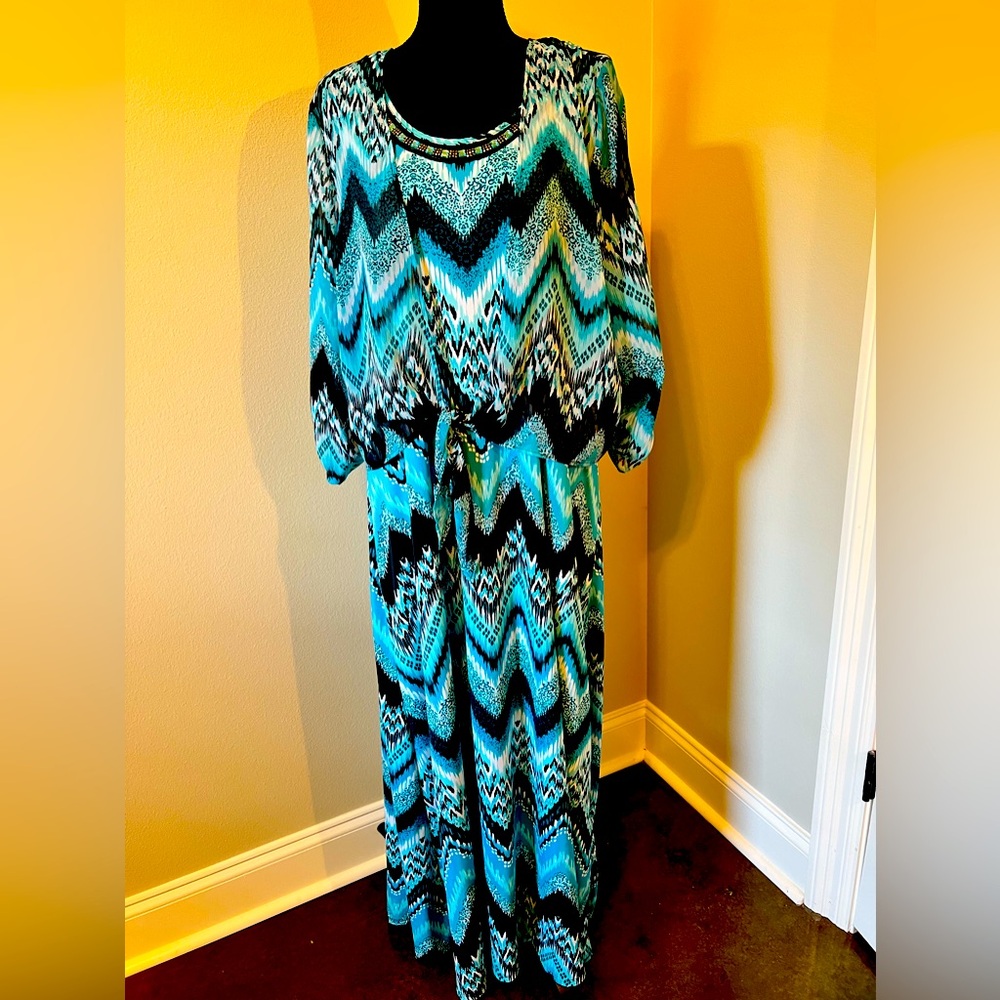 Kim Rogers Bejeweled Maxi Dress with matching Jacket